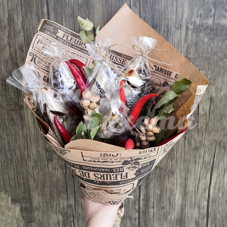 Букет с рыбой и перцем