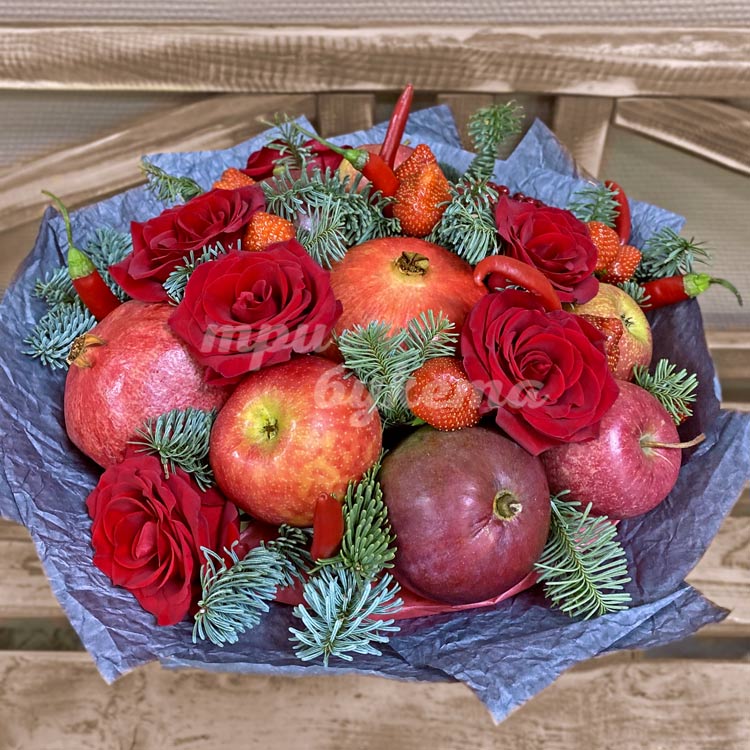 Букет из гранатов и манго