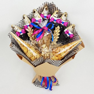 Мужской букет из рыбы и сухариков Мужской букет из рыбы и сухариков