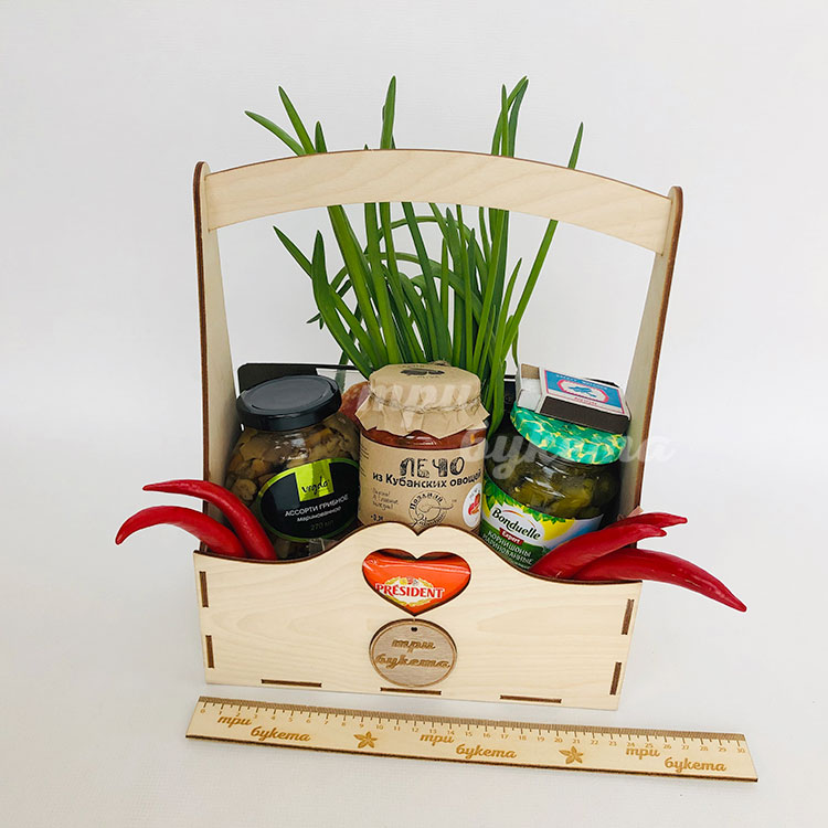 Ящик с сердцем под водочку (с линейкой)