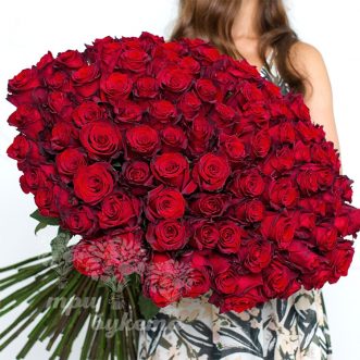 101 красная роза (Premium) 80 см