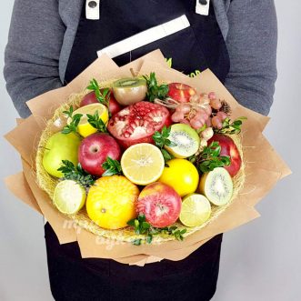 Фруктовый букет из яблок и граната